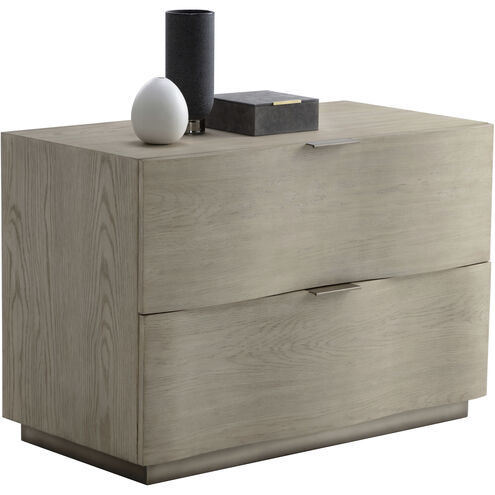 Hoyos 36 X 26 inch Light Wash / Warm Brass Night Stand